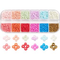Vrolijke kralen box 2mm - Pastel regenboog 10 kleuren – 2mm Rocailles - 3.000 kralen – Zelf sieraden maken voor kinderen en volwassenen – DIY
